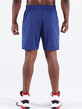 Load image into Gallery viewer, Neleus Men's Basketball Shorts 7" Workout Running Shorts,6083,3 Pack,Black/Blue/Red,L
