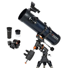 Load image into Gallery viewer, Celestron - AstroMaster 130EQ Newtonian Telescope - Reflector Telescope for Beginners - Fully-Coated Glass Optics - Adjustable-Height Tripod - BONUS Astronomy Software Package

