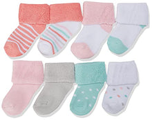 Load image into Gallery viewer, Luvable Friends baby boys Newborn and Terry Socks, Coral Dot, 6-12 Months US
