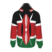 Load image into Gallery viewer, Kenya Flag Print Hoodies Kids 3D Print Sweatshirts Long Sleeve Pullover Hoodies with Pocket for Teen Boys and Girls Black
