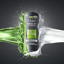 Load image into Gallery viewer, Dove Men+Care Body Wash and Face Wash For Fresh, Healthy-Feeling Skin Extra Fresh Cleanser That Effectively Washes Away Bacteria While Nourishing Your Skin 18 oz
