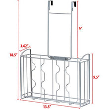 Load image into Gallery viewer, SimpleHouseware Over the Cabinet Door Organizer Holder, Silver
