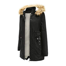 Load image into Gallery viewer, LUOMIO Women's Waterproof Ski Jacket Warm Winter Snowcoat Mountain Windbreaker Hooded Raincoat Removable Collar Coat Black
