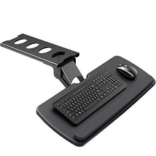 Load image into Gallery viewer, HUANUO Keyboard Tray Under Desk，360 Adjustable Ergonomic Sliding Keyboard &amp; Mouse Tray, 25" W x 9.8" D, Black
