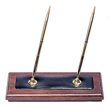 Load image into Gallery viewer, Dacasso Walnut and Black Leather Desk Set, 10-Piece
