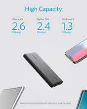 Load image into Gallery viewer, Anker Power Bank, PowerCore Slim 10000, Ultra Slim Portable Charger, Compact 10000mAh External Battery, High-Speed PowerIQ Charging Technology for iPhone, Samsung Galaxy and More (USB-C Input Only)
