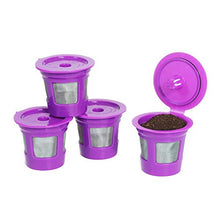 Load image into Gallery viewer, Perfect Pod Cafe Save Reusable K Cup Pod Coffee Filters | Refillable Coffee Pod Capsules with Built-In, Integrated Mesh Strainer for Use with Keurig &amp; Select Single Cup Coffee Machines, 4-Pack
