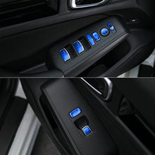 Load image into Gallery viewer, CKE for 11th Gen Civic Armrest Door Window Lift Down Switch Button Cover Trim Panel Decoration Sticker for Honda Civic 2022 Accessories Sedan Hatchback LX EX EX-L Sport Touring -Blue (12pcs)
