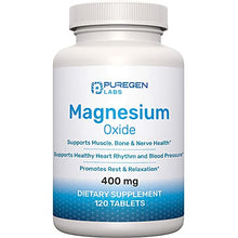 Load image into Gallery viewer, Magnesium 400mg [High Potency] Supplement – Magnesium Oxide for Immune Support, Muscle Recovery, Leg Cramps, Relaxation - 120 Tablets
