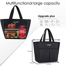 Load image into Gallery viewer, MAXTOP Lunch Bags for Women,Insulated Thermal Lunch Tote Bag,Lunch Box with Front Pocket for Office Work Picnic Shopping (Black, Small)

