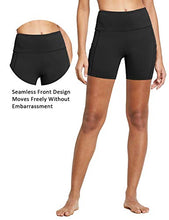 Load image into Gallery viewer, BALEAF Women's 5" Running Yoga Workout Compression Seamless Active Volleyball Shorts Pocketed Shorts Black Size M
