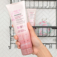 Load image into Gallery viewer, GIOVANNI 2chic Frizz Be Gone Shampoo Anti Frizz Natural Hair Smoothing Formula with Shea Butter &amp; Sweet Almond Oil, Macadamia, Coconut, Sulfate &amp; Paraben Free, Color Safe, 8.5 Fl Oz

