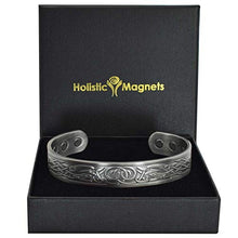 Load image into Gallery viewer, Holistic Magnets Viking Bracelet Mens (Tarnish-Free) Antique Silver Copper Magnetic Bracelet Arthritis Joint Stylish Healing Bangle Gift Boxed (VGP)-Viking Gods (M: Wrist 6.5-7.5 inch)
