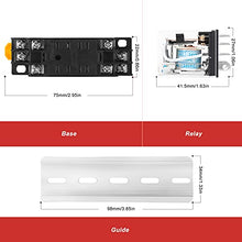 Load image into Gallery viewer, QCQIANG 8 Pin-10A AC 24V Electromagnetic Power Relay with Socket Base and Slotted Aluminum Rail (2 PCS)
