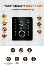 Load image into Gallery viewer, OMORC Habor Air Fryer, 6 Quart Pot &amp; 5.8QT Basket, 1800W Fast Large Hot Air Fryers &amp; Oilless Cooker w/Presets, LED Touchscreen(for Wet Finger)/Roast/Bake/Keep Warm, Suitable for Dishwasher, Nonstick
