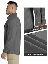 Load image into Gallery viewer, 33,000ft Men's Long Sleeve Sun Protection Shirt UPF 50+ UV Quick Dry Cooling Fishing Shirts for Travel Safari Camping Hiking Grey
