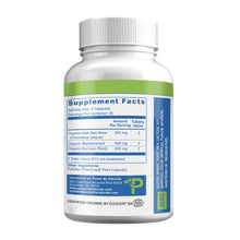 Load image into Gallery viewer, Power By Naturals Certified Organic Sea Moss Plus Supplements with Wildcrafted Irish Sea Moss, Bladderwrack, and Burdock Root, Pure Sea Moss Supplement, Vegan, No Fillers, 60 SeaMoss Powder Capsules
