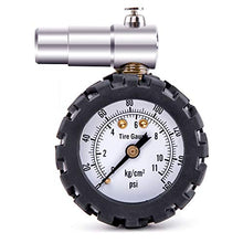 Load image into Gallery viewer, Hi-Spec 160 PSI Tire Pressure Dial Gauge for Presta Valves on Road Racing Bikes &amp; High End Mountain Bikes. Glass Dial with Quick-Release Air Button. Pocketable with a Rugged Protective Ring
