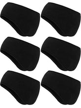 Load image into Gallery viewer, 6 Pieces Ear Warmer Headbands Winter Ear Muffs Headband Sports Full Cover Headbands for Outdoor Activities Sports Fitness (Black)
