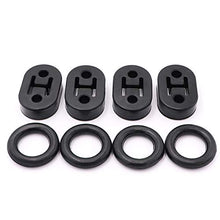 Load image into Gallery viewer, (lot of 8)4pcs Car Universal 2 Hole Rubber Exhaust Hanger Bushing Muffler Insulators Shock Absorbent Mount Bracket with 4pcs Universal Exhaust Hanger Muffler Insulator O Ring Rubber Exhaust Bracket
