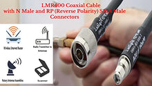 Load image into Gallery viewer, MPD Digital Genuine Times Microwave LMR-400 LMR400 RF Coaxial Cable with N Male and RP-SMA Male Connectors for Hotspot, WiFi, Radio Transmitters, Antenna, 20ft

