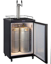 Load image into Gallery viewer, Kegco Keg Dispenser, 2 Faucet, Black
