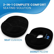 Load image into Gallery viewer, Everlasting Comfort Donut Pillow - 2 in 1 Seat Cushion - Supports Hemorrhoid and Tailbone Pain
