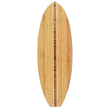 Load image into Gallery viewer, Totally Bamboo surfboard cutting board, 23x7.5 Inches
