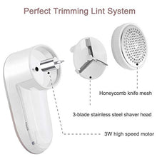 Load image into Gallery viewer, SIKITUT Fabric Shaver Defuzzer, Rechargeable Lint Remover, Electric Sweater Shaver with Replaceable Stainless Steel Blade
