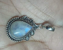 Load image into Gallery viewer, 925 Sterling Silver Pendant Natural Moonstone Pendant Handmade Solitaire Pendant
