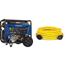 Load image into Gallery viewer, Westinghouse WGen7500 Portable Generator with Remote Electric Start - 7500 Rated Watts &amp; 9500 Peak Watts &amp; Champion 25-Foot 30-Amp 250-Volt Generator Power Cord for Manual Transfer Switch
