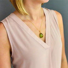 Load image into Gallery viewer, Natural Rainbow Moonstone Pendant Necklace, June Birthstone Necklace, Large Moonstone Necklace
