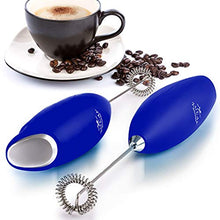 Load image into Gallery viewer, Zulay Original Milk Frother Handheld Foam Maker for Lattes - Whisk Drink Mixer for Bulletproof Coffee, Mini Foamer for Cappuccino, Frappe, Matcha, Hot Chocolate by Milk Boss (Royal Blue)
