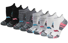 Load image into Gallery viewer, Saucony Women's Performance Heel Tab Athletic Socks (8 &amp; 16, Grey Fashion (8 Pairs), Shoe Size: 5-10
