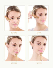 Load image into Gallery viewer, Beauty Bar 24k Golden Pulse Facial Massager, T-Shape Electric Sign Face Massage Tools for Sensitive Skin Face Pull Tight Firming Lift

