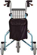 Load image into Gallery viewer, NOVA Traveler 3 Wheel Rollator Walker, All Terrain 8” Wheels, Includes Bag, Basket and Tray, Diamond Sky Blue
