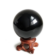 Load image into Gallery viewer, Mina Heal Obsidian Crystal Ball for Fengshui Ball, Meditation, Crystal Healing, Divination Sphere, Home Decoration, 100% Natural and Genuine (50 mm)
