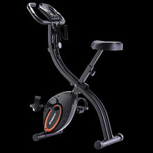 Load image into Gallery viewer, ECHANFIT Indoor Cycling Bike Folding Magnetic Exercise Upright Bike Stationary with 16 Levels Resistance Arm Training Bands and Electronic Display
