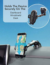 Load image into Gallery viewer, Suction Cup Phone Holder for Windshield/Dashboard/Window, Universal Dashboard &amp; Windshield Sturdy Suction Cup Car Phone Mount with Strong Sticky Gel Pad,Compatible W/ iPhone, Samsung &amp;Other Smartphone

