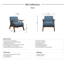 Load image into Gallery viewer, Lexicon Elle 3-Piece Living Room Set, Blue
