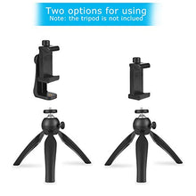 Load image into Gallery viewer, 2PCS Cell Phone Tripod Mount Adapter – Universal Smartphone Tripod Mount Holder with Adjustable Clamp, Rotatable Bracket, Compatible with iPhone, Samsung, All Phones, Selfie Stick, Camcorder, Monopod
