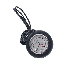 Load image into Gallery viewer, Hemobllo Nurse Fob Watch - Nurse Hanging Pocket Watch Fob Watch for Nurses Quartz Watches Nursing Watch with Silicone Case and Adjustable Lanyard (Black, Lanyard Color: Random)
