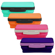 Load image into Gallery viewer, It's Academic Flexi Storage Boxes with Lids, Collapsible Pencil Case for Craft and School Supplies, 4-Pack, Assorted
