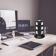 Load image into Gallery viewer, Power Strip Lanshion Surge Protector with Overload Protection with 6 Outlet and 3 USB,1250W 15A 125V, 6.5 Feet Extension Cord -Black
