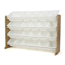 Load image into Gallery viewer, Humble Crew Toy Organizer with 20 Storage Bins, Natural/White
