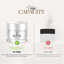 Load image into Gallery viewer, Beetles Nail Dip Powder White Color (1oz) for French Nail Manicure Nail Art, No Nail Lamp Needed, Long-Lasting, Strengthen Nail, Need Dip Powder Base Activator and Top Coat
