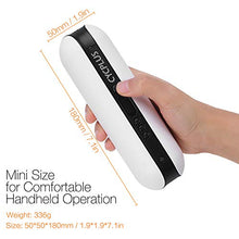 Load image into Gallery viewer, Portable Air Compressor Mini Inflator Electric Pump for Car Bike Tires Shock Rechargeable Li-Ion Battery 150PSI Power Bank Ergonomic and Sleek Design Digital LCD, LED Emergency Light A2 (white)
