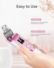Load image into Gallery viewer, AEVO Blackhead Remover Vacuum, Electric Facial Pore Removal Extractor Kit with 5 Replaceable Heads, [Adjustable Suction] [LED Display] [USB Rechargeable], Beauty Device for Skin Treatment
