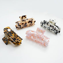 Load image into Gallery viewer, 4PCS Large Hair Clips for Women LAXMTT Hair Clips for Thick Hair Acrylic Banana Clips Hair for Girls Gift, for Halloween, Thanksgiving, Christmas gifts（Long Size，Leopard Print）
