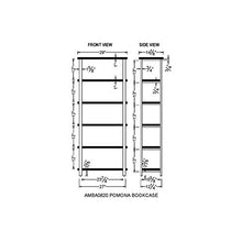 Load image into Gallery viewer, Alaterre Furniture Sonoma 70" Tall 5-Shelf Metal and Solid Wood Bookcase, Brown
